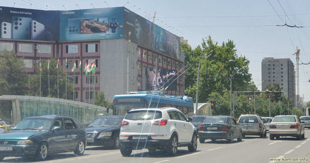 Брандмауэр в здании гостиницы Душанбе